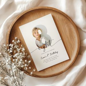 8th Birthday Invitation with Photo L91