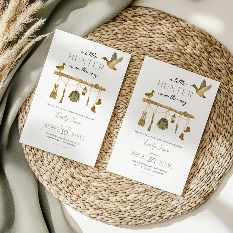 Baby Shower Invitation - A Little Hunter Is On The Way BS243