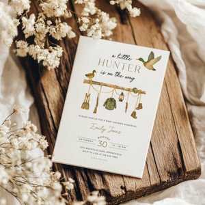 Baby Shower Invitation - A Little Hunter Is On The Way BS243