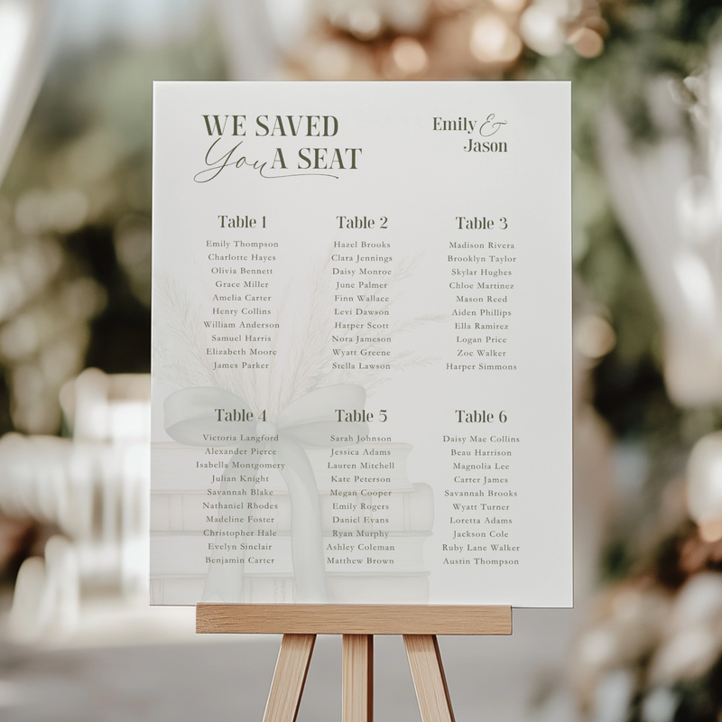 A New Chapter Baby Shower Seating Chart Sign BS72