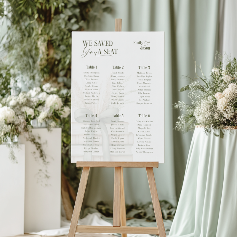 A New Chapter Baby Shower Seating Chart Sign BS72