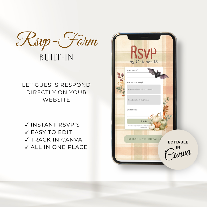 A Baby Is Brewing Halloween Baby Shower Website Invitation with RSVP BS317