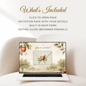 Apple of Our Eye Baby Shower Website Invitation with RSVP Tracker BS316