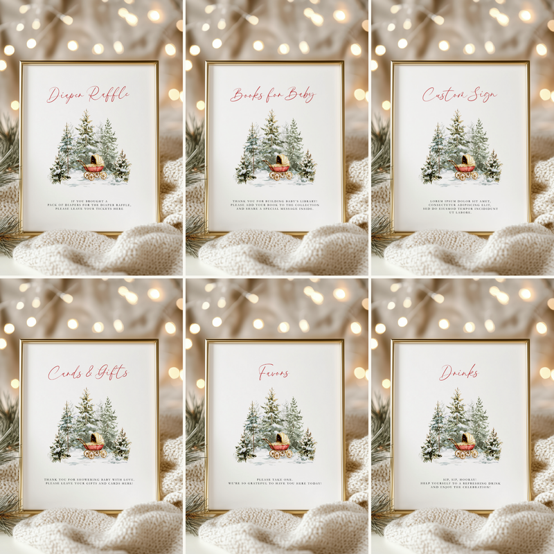 Baby Shower Mega Bundle - Baby It's Cold Outside Winter Wonderland BS228
