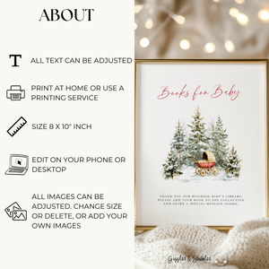 Baby It's Cold Outside Baby Shower Table Sign Bundle BS228