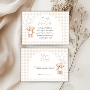 Bearly Wait Baby Shower Invitation Bundle - Neutral Teddy Theme BS295