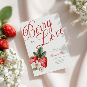 Berry In Love Bridal Shower Invite L114