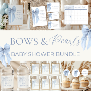 Baby Shower Mega Bundle - Coquette Blue Bows BS164