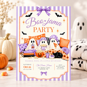 Boo-Jama Halloween Pajama Party Invitation L171