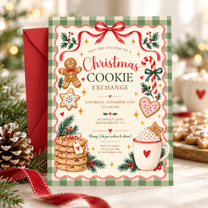 Christmas Cookie Exchange Invitation – Holiday Cookie Swap L187