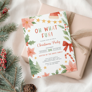 Oh What Fun Christmas Party Invitation Template L48