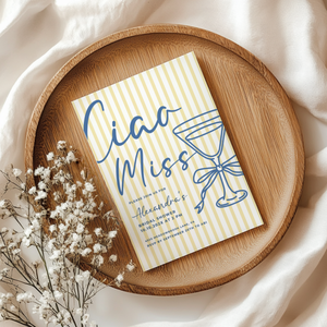 Ciao Miss Italian Bridal Shower Invitation Template L26