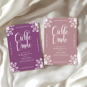 Baby Shower Invitation - Cielito Lindo Purple BS51