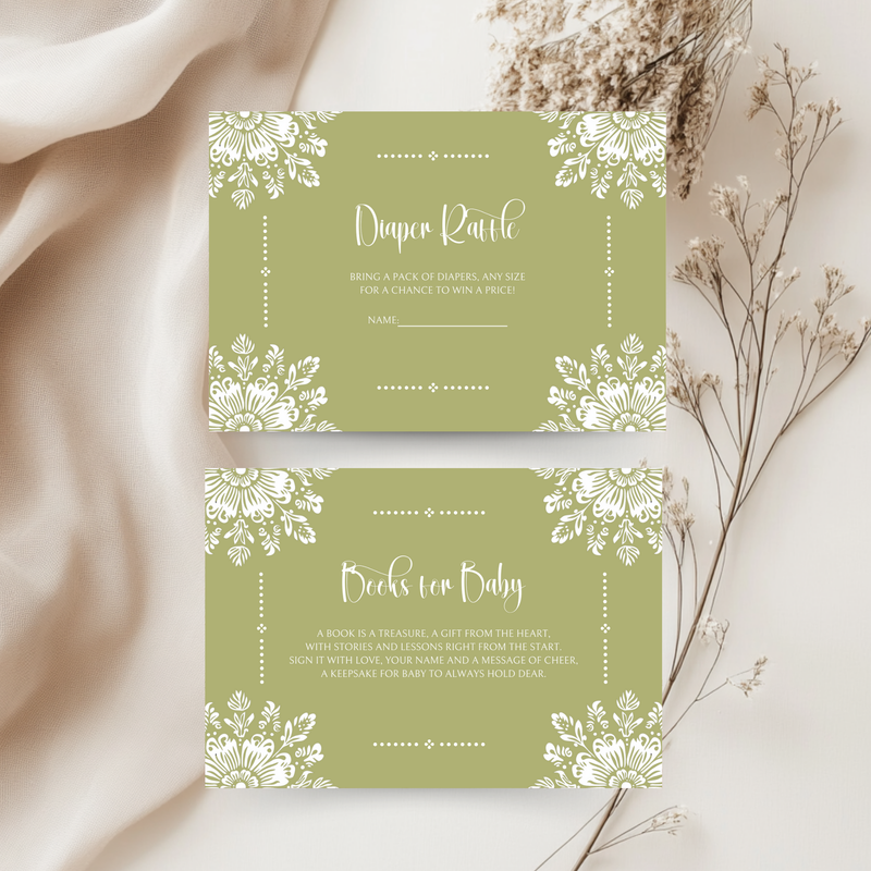 Baby Shower Invitation Bundle - Cielito Lindo Green Lime BS52