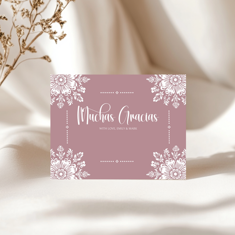 Baby Shower Invitation Bundle - Cielito Lindo Pink Purple Mauve BS50