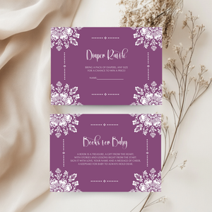 Baby Shower Invitation Bundle - Cielito Lindo Purple Plum BS51