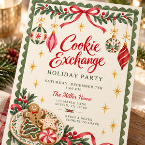 Cookie Exchange Christmas Invitation L194