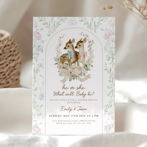 Deer Woodland Gender Reveal Party Bundle BS261