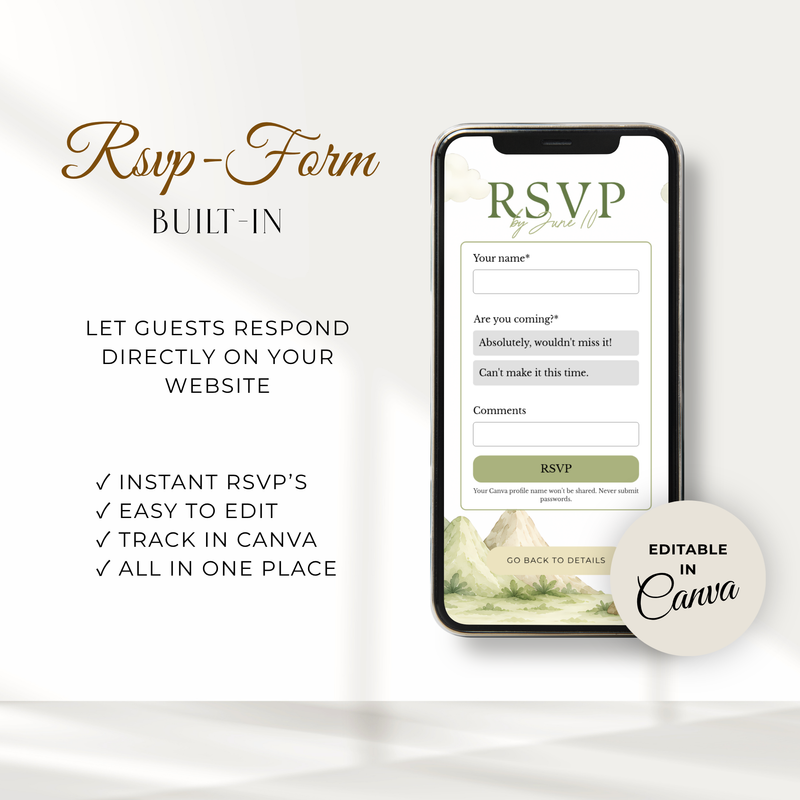 Dinosaur Birthday Invitation Website with RSVP L146
