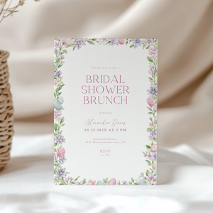 Easter Spring Bridal Shower Brunch Invitation L106