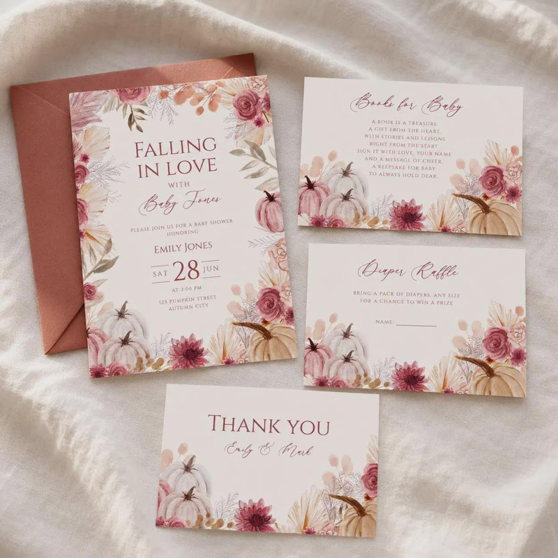 Falling in Love Baby Shower Printables Bundle BS321
