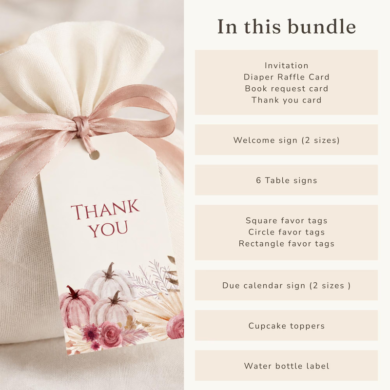Falling in Love Baby Shower Printables Bundle BS321