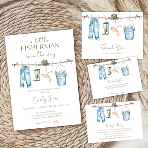 Baby Shower Mega Bundle - Little Fisherman Reel Fishing Outdoors Hunting BS160