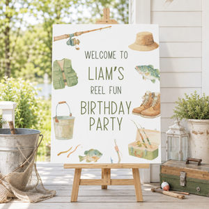 Fishing Birthday Welcome Sign Template L153