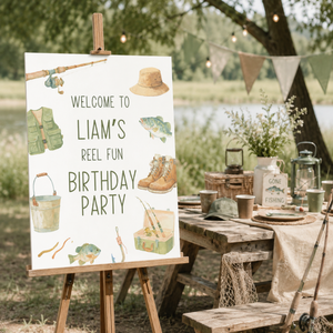 Fishing Birthday Welcome Sign Template L153