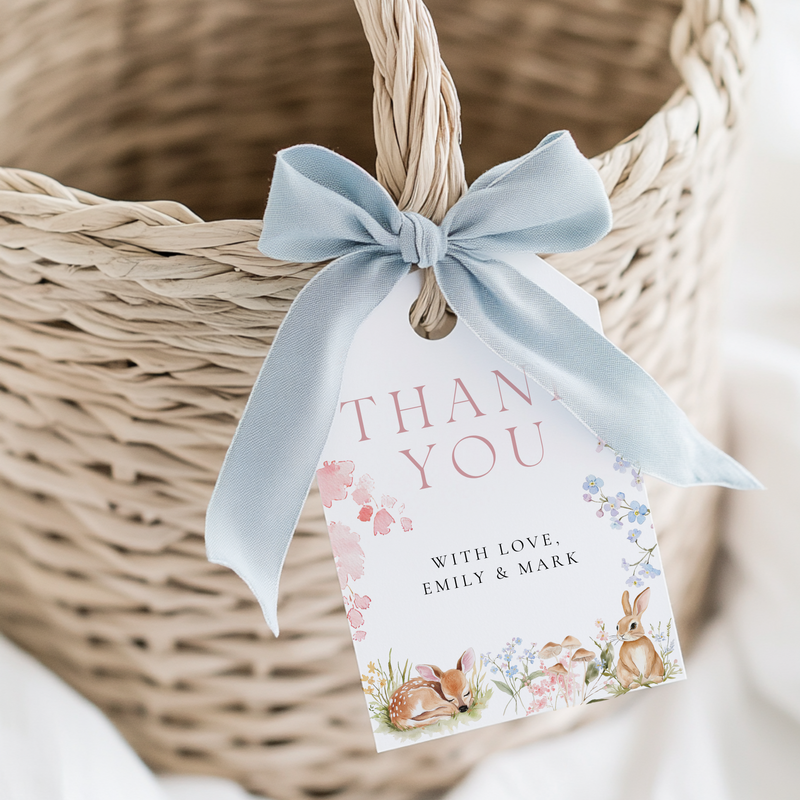Floral Woodland Baby Shower Bundle with Deer and Bunny BS188