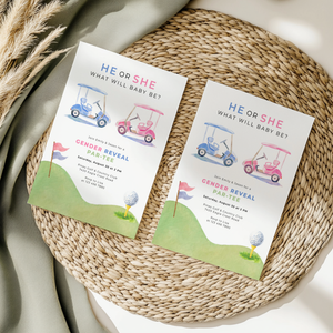 Golf Gender Reveal Par-Tee Invitation BS282