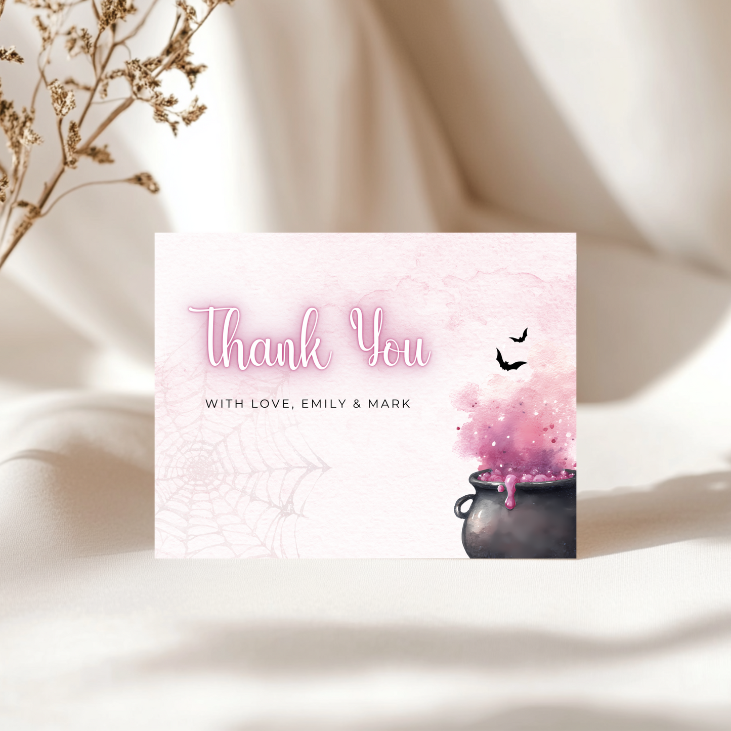 Baby Shower Invitation Bundle - Pink Halloween A Baby Is Brewing BS200