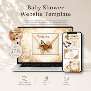 A Baby Is Brewing Halloween Baby Shower Website Invitation with RSVP BS317