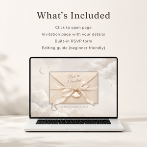 Heaven Sent Baby Shower Website Invitation with RSVP & Music BS344