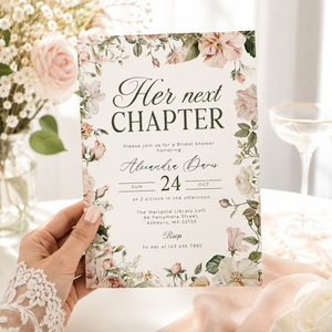 Her Next Chapter Bridal Shower Invitation L85
