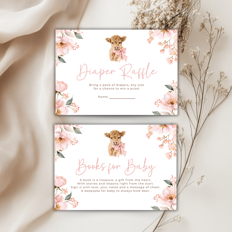 Holy Cow Girl Baby Shower Invitation Bundle BS289