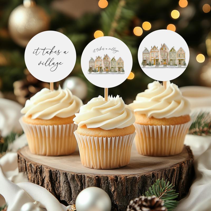 Baby Shower Mega Bundle - It Takes a Village Rustic Christmas BS249