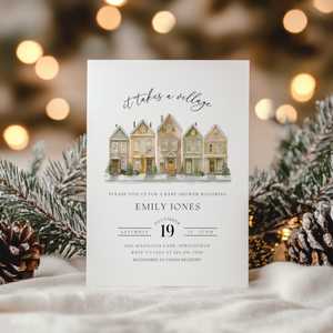 Baby Shower Mega Bundle - It Takes a Village Rustic Christmas BS249
