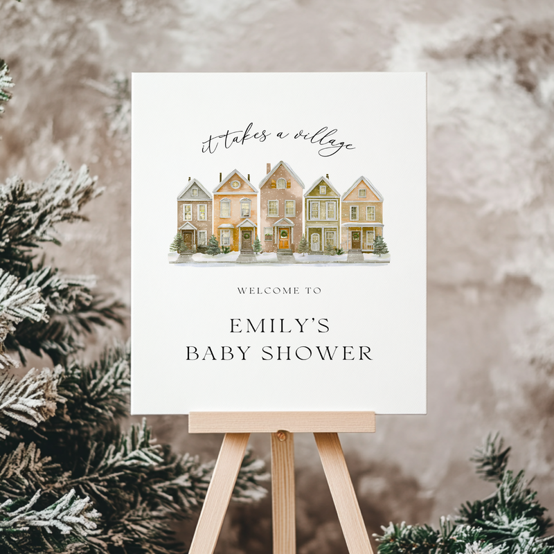 Baby Shower Mega Bundle - It Takes a Village Rustic Christmas BS249