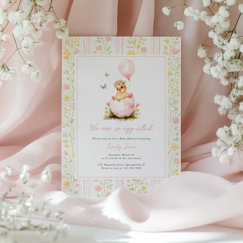 Little Chick Spring Baby Shower Invitation BS287