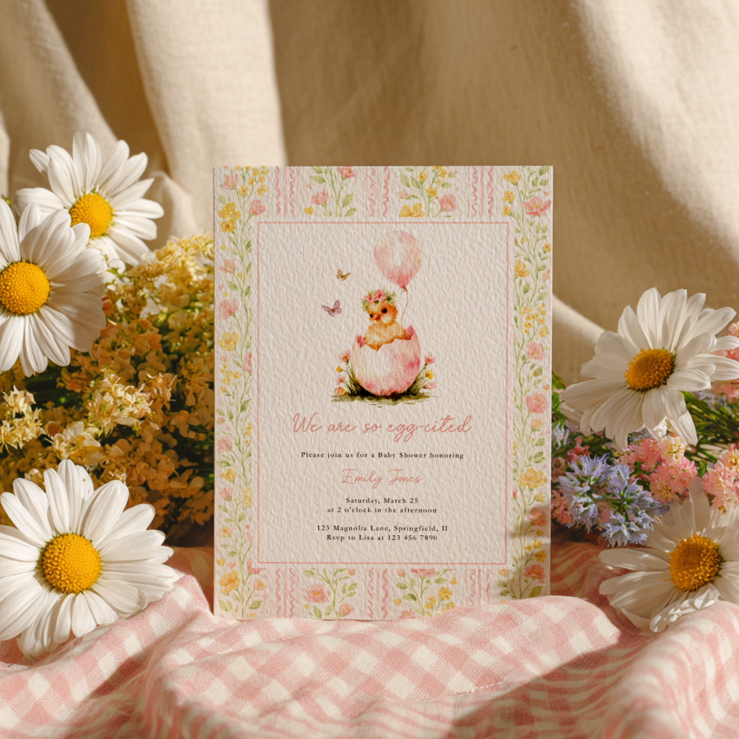Little Chick Spring Baby Shower Invitation BS287