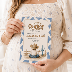 Little Cowboy Baby Shower Invitation L141