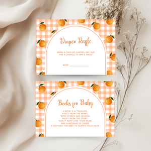 Baby Shower Invitation Bundle - Little Cutie Orange Citrus Summer Fruits BS109