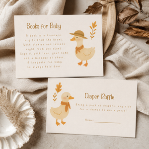 Fall Little Goose Baby Shower Invitation Bundle BS206