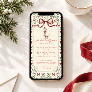 Little Goose Christmas Baby Shower Invitation Bundle BS251