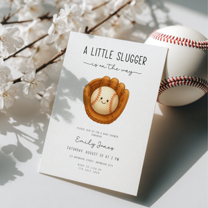 Little Slugger Baseball Baby Shower Invitation BS293