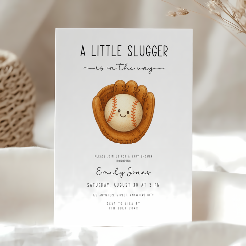 Baseball Baby Shower Invitation Bundle BS293