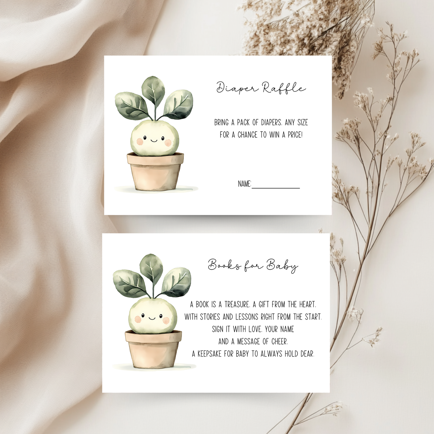 Baby Shower Invitation Bundle - A Little Sprout Is On The Way BS83