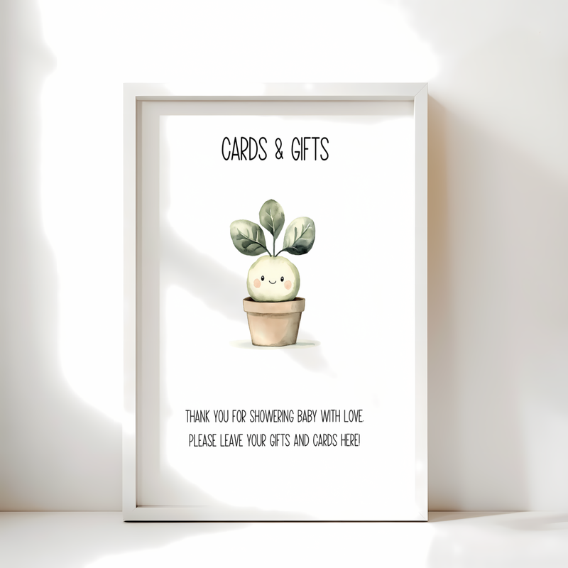 Baby Shower Table Sign Bundle - A Little Sprout Is On The Way BS83