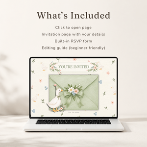 One Silly Goose First Birthday Website Invitation L176